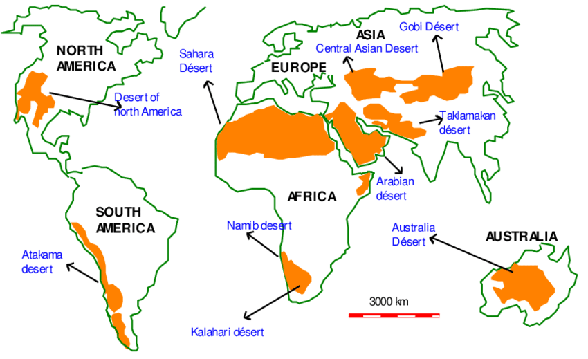 Top Twenty largest deserts